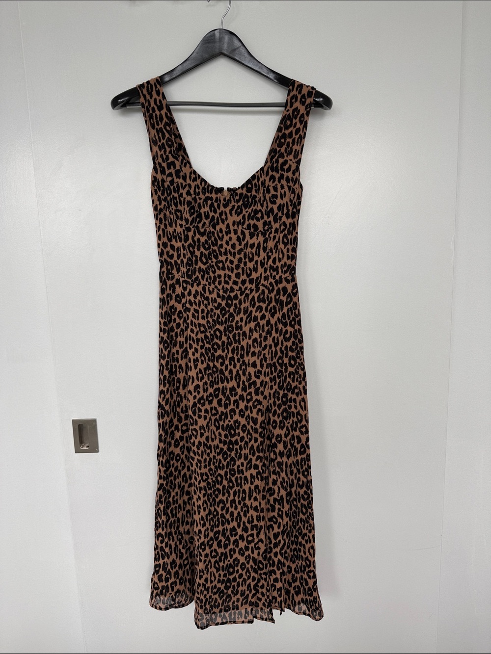 Reformation Leopard Cheetah Print Midi Dress